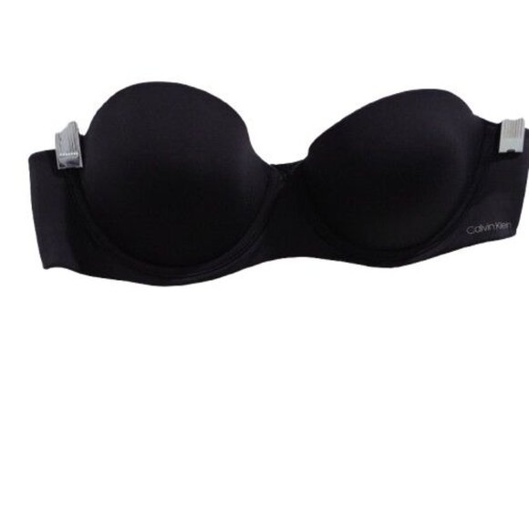 NEW Calvin Klein Perfectly Fit Push-Up Strapless Bra Black Size 36A QF5677 - Picture 1 of 7